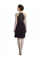 Discount Short Knee Length High Neck Chiffon Bridesmaids Dress