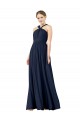 Discount High V-Neck Floor Length Chiffon Bridesmaid Dress