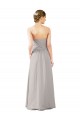 Discount Twisted Strapless Sweetheart Neckline Long Chiffon Bridesmaid Dress