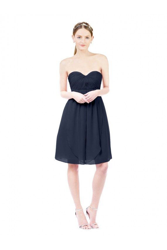 Discount Sweetheart Cocktail Knee Length Chiffon Cocktail Bridesmaid Dress Open Back