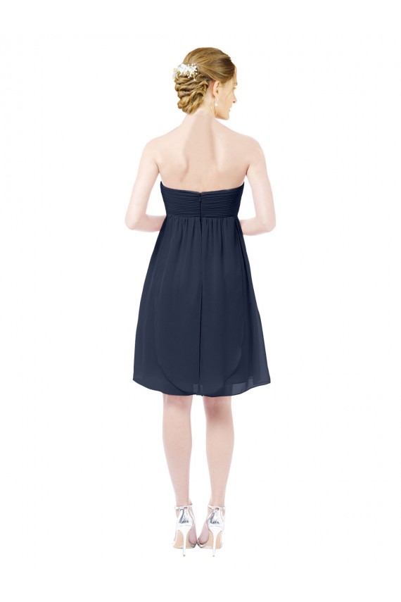 Discount Sweetheart Cocktail Knee Length Chiffon Cocktail Bridesmaid Dress Open Back