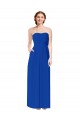 Discount Strapless Sweetheart Keyhole Back Long Chiffon Bridesmaid Dress
