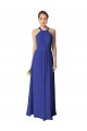 Discount Long Full Length Chiffon Halter Bridesmaid Dress