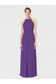 Discount Long Chiffon Spaghetti Strap Halter Bridesmaid Dress