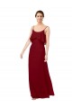 Discount Scoop Neck Chiffon Bridesmaid Dress with Spaghetti Straps and Low Back