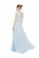 Discount Chiffon Bridsmaids Dress with V-Neckline and Tie V Back