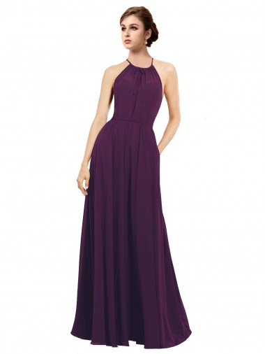 Discount Elegant Chiffon Bridesmaids Dress with Softly Draped Bodice