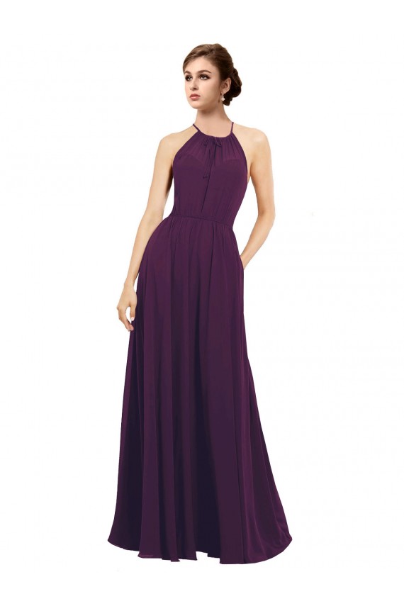 Discount Elegant Chiffon Bridesmaids Dress with Softly Draped Bodice