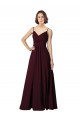 Discount V-Neck Chiffon Bridesmaid Dress with Twist Front Bodice