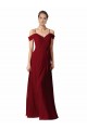 Discount Chiffon with Beaded Embroidery Bridesmaid Dress