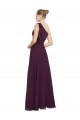 Discount One Shoulder Chiffon Bridesmaids Dress with Shoulder Bow
