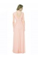 Discount Full Length Chiffon Bridesmaid Dress with V-Front and Back