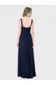 Discount Long Chiffon Bridesmaid Dress with Sweetheart Neckline and Shoulder Straps