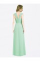 Discount Long Chiffon Bridesmaid Dress with a Sweetheart Neckline and Pleated Shoulder Straps