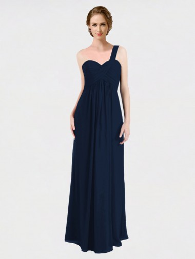Discount Full Length Long Chiffon Bridesmaid Gown with Sweetheart Neckline