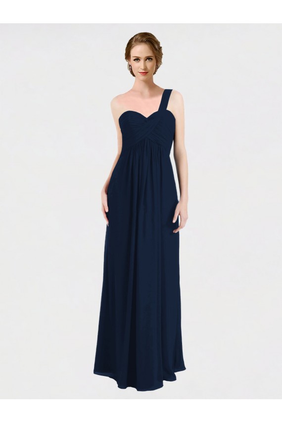 Discount Full Length Long Chiffon Bridesmaid Gown with Sweetheart Neckline