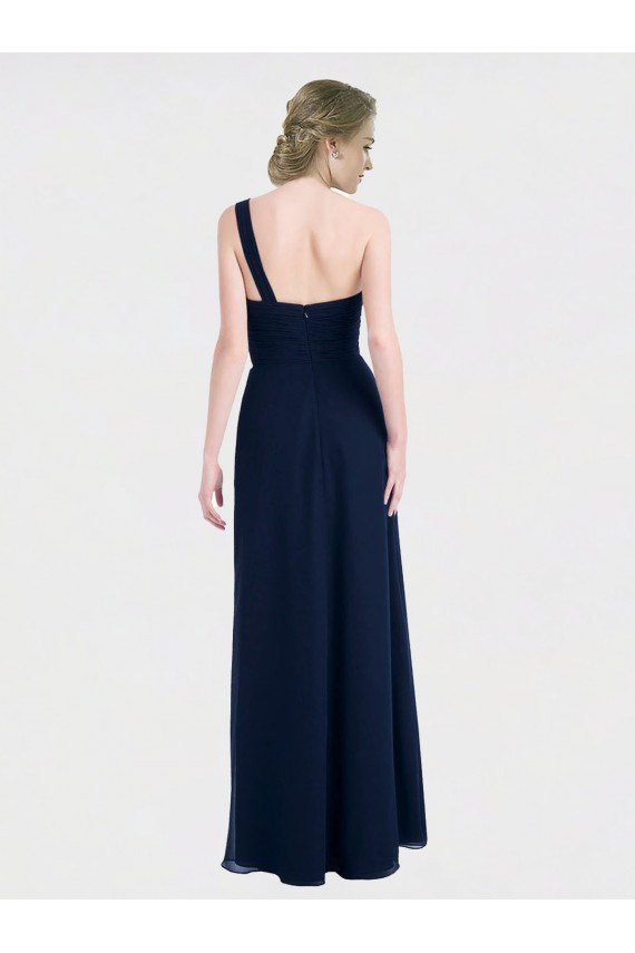 Discount Full Length Long Chiffon Bridesmaid Gown with Sweetheart Neckline