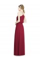 Discount Full Length V-Neck A-Line Chiffon Boho Bridesmaid Dress