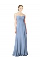 Discount Draped Strapless Sweetheart Full Length Chiffon Bridesmaid Dress