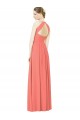 Discount Open Back Shirred Halter Chiffon Bridesmaid Dress