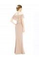 Discount Off the Shoulder Sleeves Sheath Chiffon Bridesmaid Dress / Prom Dress
