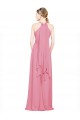 Discount Halter Neck Keyhole A-Line Chiffon Bridesmaid Dress