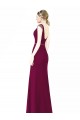 Discount Slim Chiffon Bridesmaid Dress with Embellished Capped Sleeves