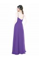 Discount Long Chiffon A-Line Bridesmaid Dress with Deep V-Neckline and Side Slit