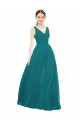 Discount Figure Flattering Chiffon Bridesmaid Dress with Draped V-Neck Bodice