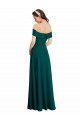 Discount Classic Off the Shoulder Chiffon Bridesmaid Dress with Cap Sleeves