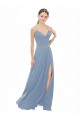 Discount Sexy Chiffon Bridesmaid Dress with V-Neck Lace Bodice