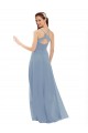 Discount Sexy Chiffon Bridesmaid Dress with V-Neck Lace Bodice