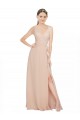Discount Chiffon Bridesmaids Dress with Matching Chiffon Tie Sash