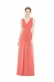Discount V-Neck V-Back Sleeveless Chiffon Bridesmaid Dress