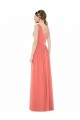 Discount V-Neck V-Back Sleeveless Chiffon Bridesmaid Dress