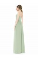 Discount Strapless Draped Bodice Maxi Bridesmaid Dress with Front Slits