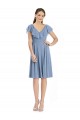 Discount Cocktail Length V-Neck V-Back Short Chiffon Bridesmaid Dress