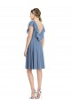 Discount Cocktail Length V-Neck V-Back Short Chiffon Bridesmaid Dress