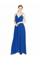 Discount Sleeveless Surplice Chiffon Bridesmaid Dress with Spaghetti Straps