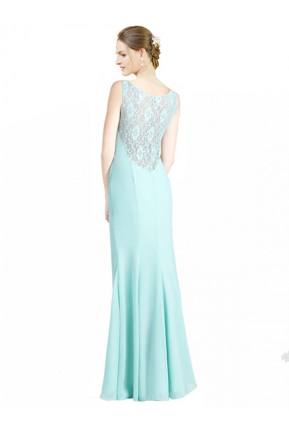 Discount Ruched Bodice Sweetheart Chiffon Bridesmaid Dress with Lace Back