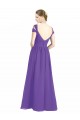Discount Off the Shoulder Cap Sleeves Chiffon Bridesmaid Dress with Pleats
