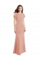 Discount Cap Sleeves Long Chiffon Bridesmaid Dress / Prom Dress with Low V-Back
