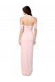 Discount High Low Off the Shoulder Strapless Ruched Chiffon Bridesmaid Dress