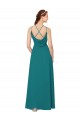 Discount Simple Chiffon Bridesmaid Dress with High Halter Neckline