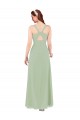 Discount Feminine Chiffon Bridesmaid Dress with Ruching and V-Neckline