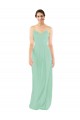Discount Classic Long Chiffon Bridesmaid Dress with V-Neck