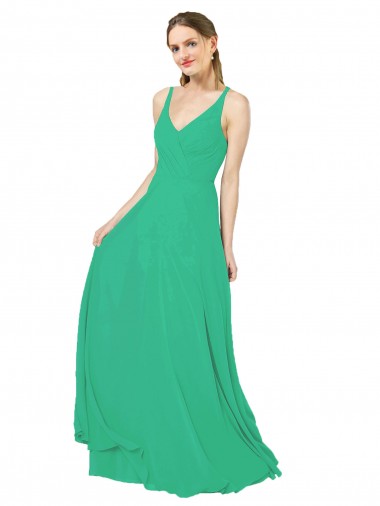 Discount Classic Chiffon Bridesmaid Dress with Lace-Up Back