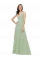 Discount Chiffon Bridesmaid Dress with Ruffles and Draping