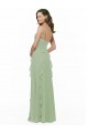Discount Chiffon Bridesmaid Dress with Ruffles and Draping