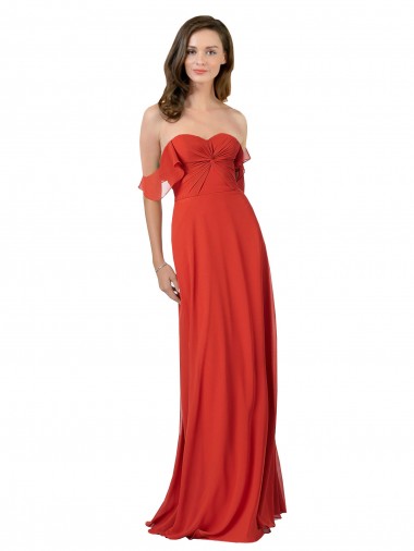 Discount Chiffon A-Line Bridesmaid Dress with Ruched Bodice